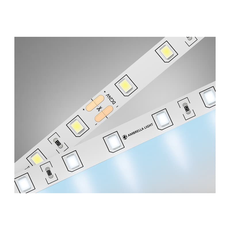 Светодиодная лента Ambrella Light GS3003 2835 60Led /6W m/ 24V IP20 6500K 5m GS3003 2835 60Led/ 6W m/ 24V IP20 6500K/ 5000*8*1.2mm (2 конт.) Ambrella Light 9