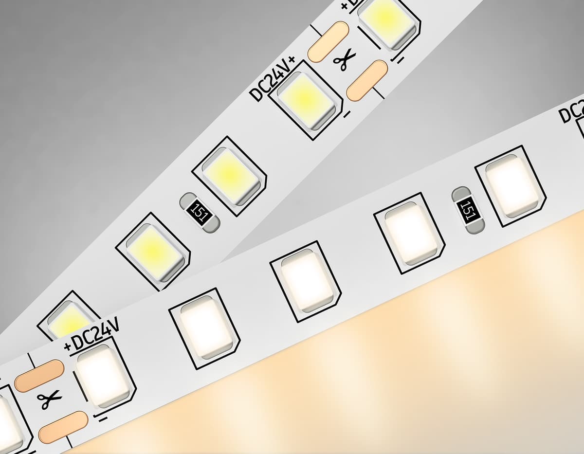 Светодиодная лента Ambrella Light GS3101 2835 120Led /10W m/ 24V IP20 3000K 5m GS3101 2835 120Led/ 10W m/ 24V IP20 3000K/ 5000*8*1.2mm (2 конт.) Ambrella Light 10