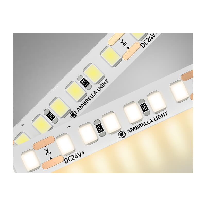 Светодиодная лента Ambrella Light GS3201 2835 180Led /14.4W m/ 24V IP20 3000K 5m GS3201 2835 180Led/ 14.4W m/ 24V IP20 3000K/ 5000*8*1.2mm (2 конт.) Ambrella Light 9