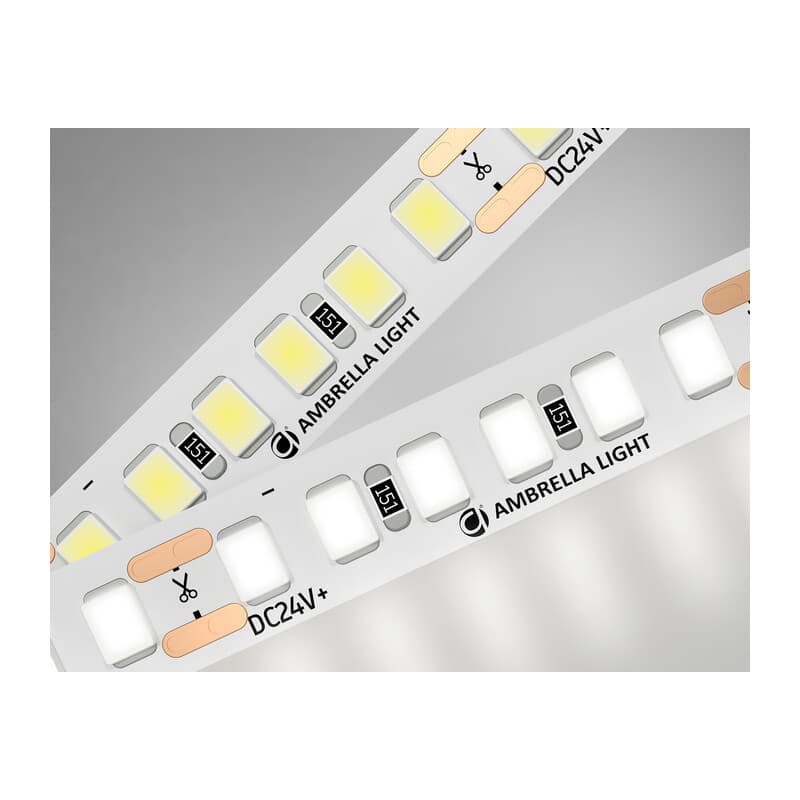 Светодиодная лента Ambrella Light GS3202 2835 180Led /14.4W m/ 24V IP20 4500K 5m GS3202 2835 180Led/ 14.4W m/ 24V IP20 4500K/ 5000*8*1.2mm (2 конт.) Ambrella Light 9
