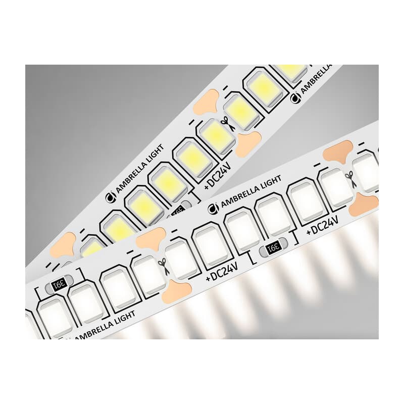 Светодиодная лента Ambrella Light GS3302 2835 240Led /18W m/ 24V IP20 4500K 5m GS3302 2835 240Led/ 18W m/ 24V IP20 4500K/ 5000*10*1.2mm (2 конт.) Ambrella Light 9