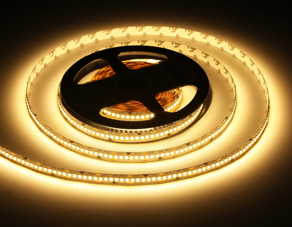 Светодиодная лента Ambrella Light GS3401 2835 240Led /20W m/ 24V IP20 3000K 5m GS3401 2835 240Led/ 20W m/ 24V IP20 3000K/ 5000*10*1.2mm (2 конт.) Ambrella Light 17