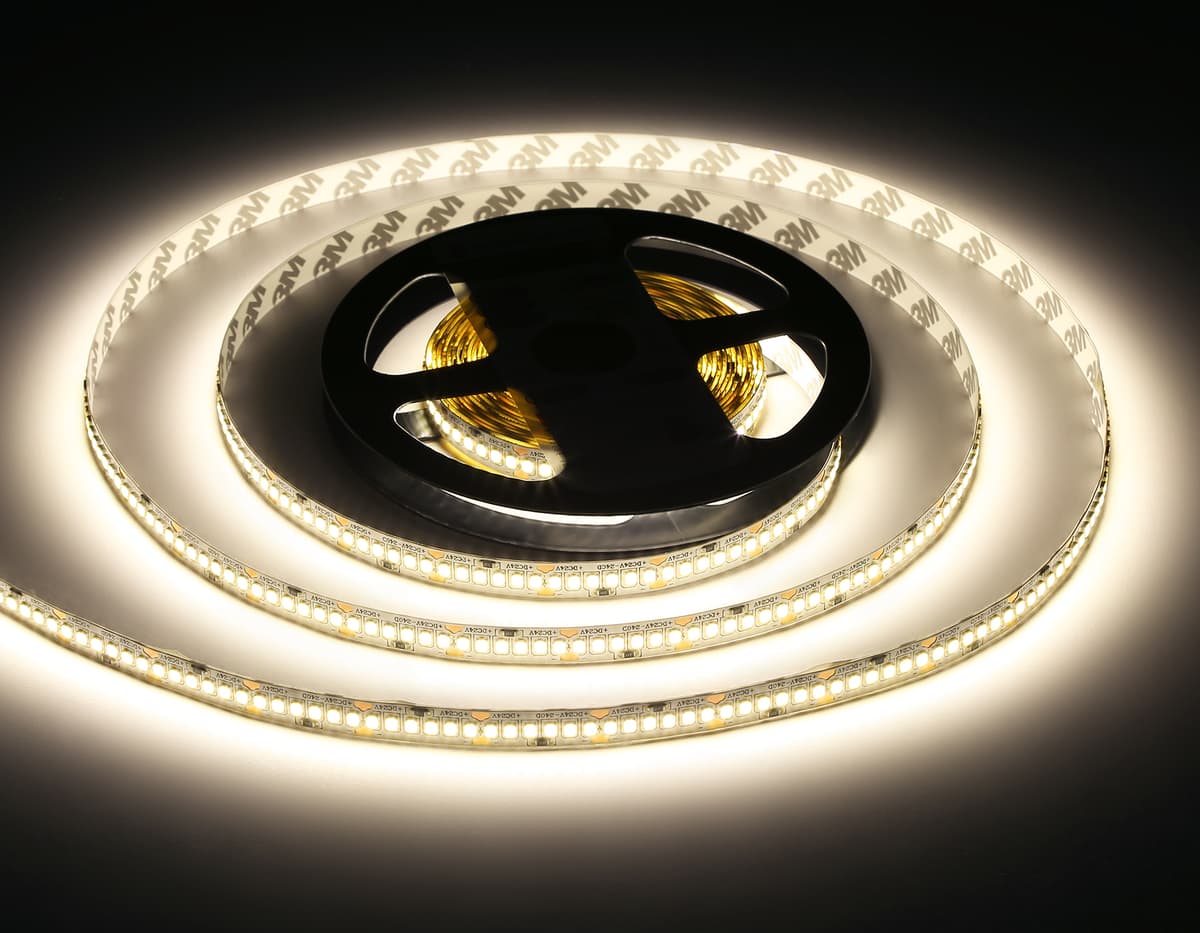 Светодиодная лента Ambrella Light GS3402 2835 240Led /20W m/ 24V IP20 4500K 5m GS3402 2835 240Led/ 20W m/ 24V IP20 4500K/ 5000*10*1.2mm (2 конт.) Ambrella Light 17