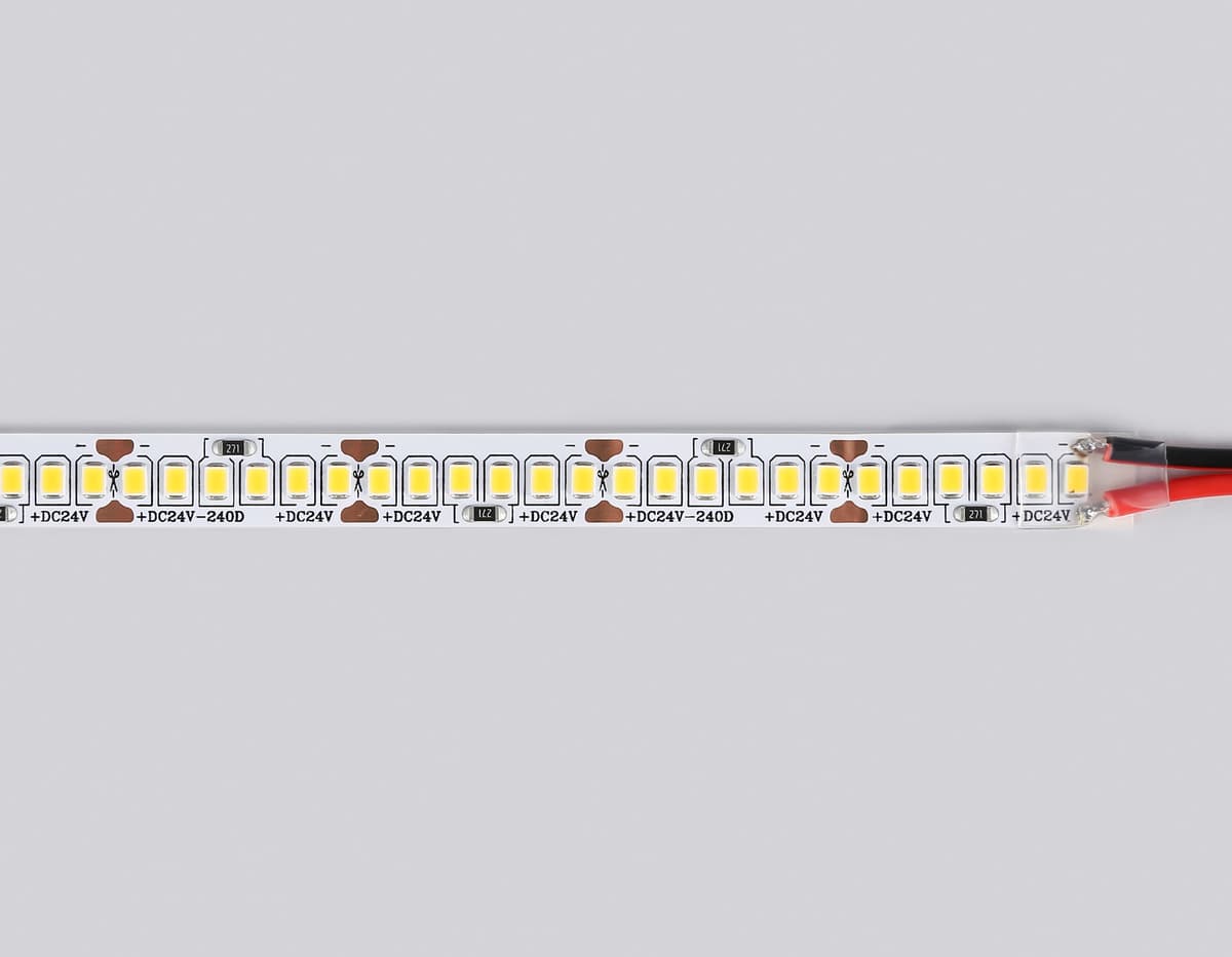 Светодиодная лента Ambrella Light GS3501 2835 240Led /22W m/ 24V IP20 3000K 5m GS3501 2835 240Led /22W m/ 24V IP20 3000K/ 5000*10*1.2mm (2 конт.) Ambrella Light 13