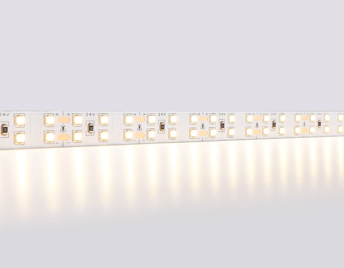 Светодиодная лента двухрядная Ambrella Light GS3601 2835 204Led /20W m/ 24V IP20 3000K 5m GS3601 2835 204Led/ 20W m/ 24V IP20 3000K/ 5000*14*1.2mm (2 конт.) Ambrella Light 11