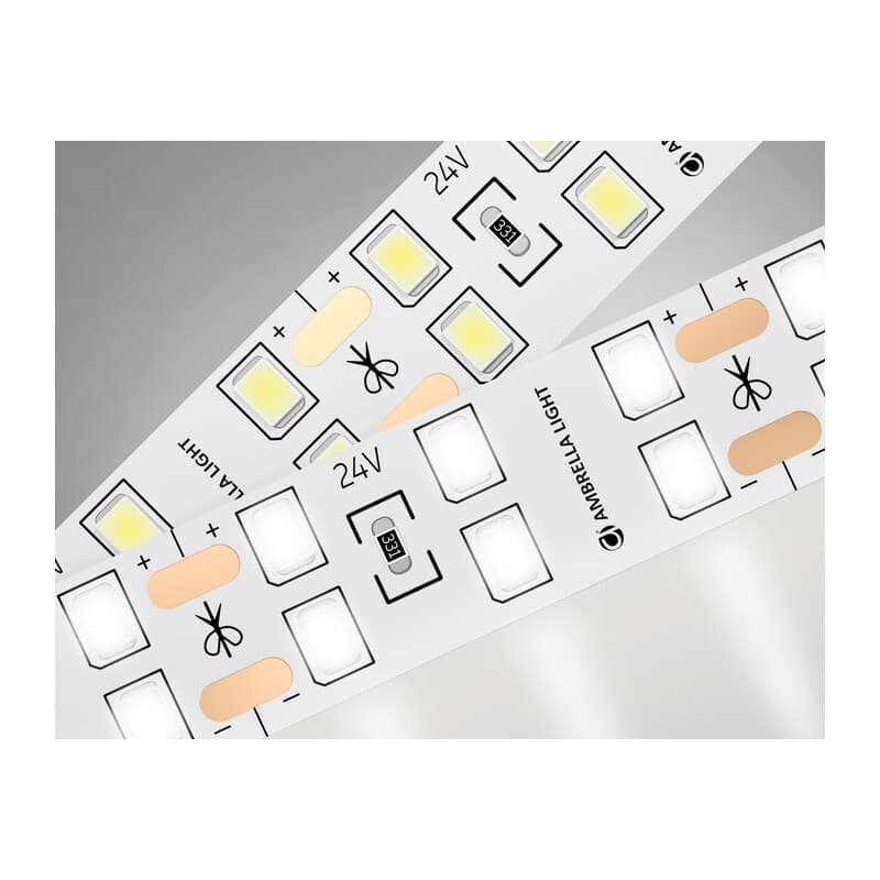 Светодиодная лента двухрядная Ambrella Light GS3602 2835 204Led /20W m/ 24V IP20 4500K 5m GS3602 2835 204Led/ 20W m/ 24V IP20 4500K/ 5000*14*1.2mm (2 конт.) Ambrella Light 9
