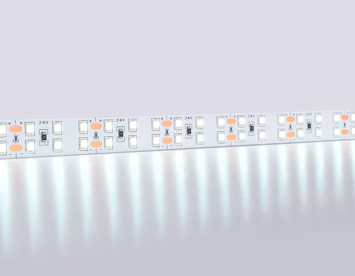 Светодиодная лента двухрядная Ambrella Light GS3603 2835 204Led /20W m/ 24V IP20 6500K 5m GS3603 2835 204Led/ 20W m/ 24V IP20 6500K/ 5000*14*1.2mm (2 конт.) Ambrella Light 11
