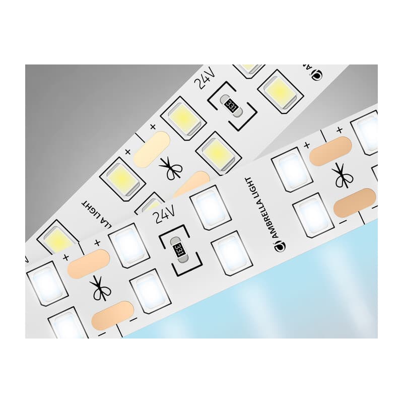 Светодиодная лента двухрядная Ambrella Light GS3603 2835 204Led /20W m/ 24V IP20 6500K 5m GS3603 2835 204Led/ 20W m/ 24V IP20 6500K/ 5000*14*1.2mm (2 конт.) Ambrella Light 9