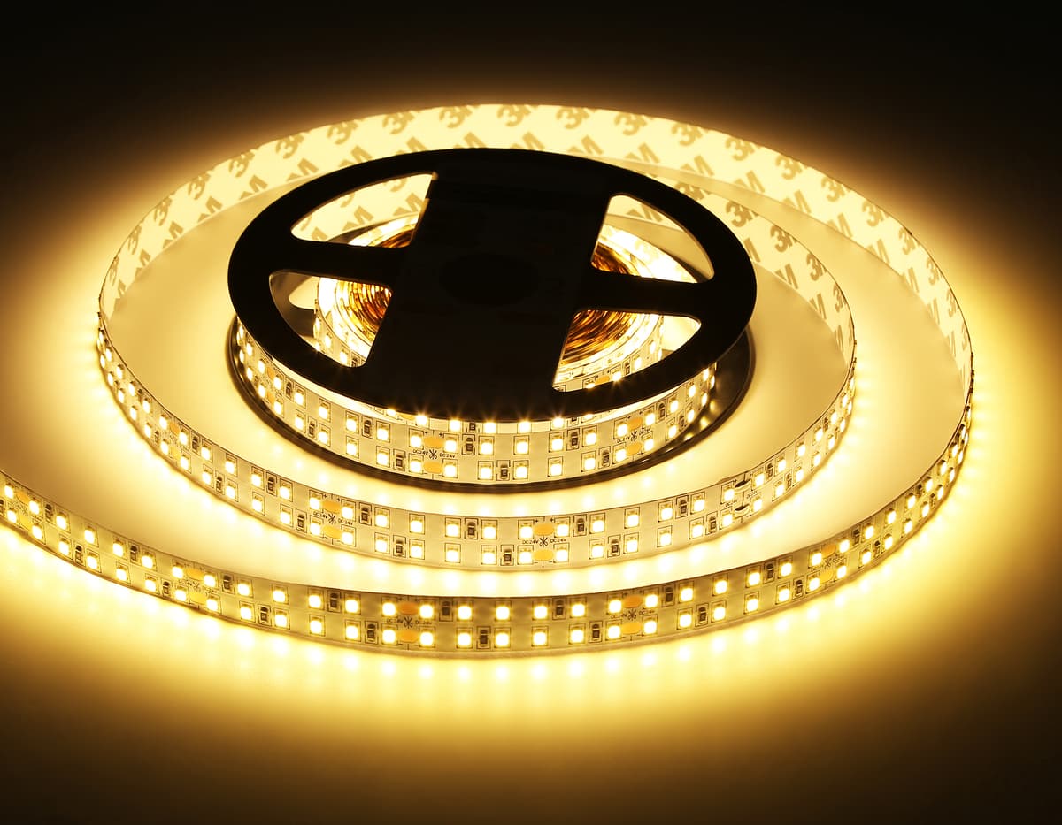 Светодиодная лента двухрядная Ambrella Light GS3701 2835 240Led /24W m/ 24V IP20 3000K 5m GS3701 2835 240Led /24W m/ 24V IP20 3000K/ 5000*14*1.2mm (2 конт.) Ambrella Light 17