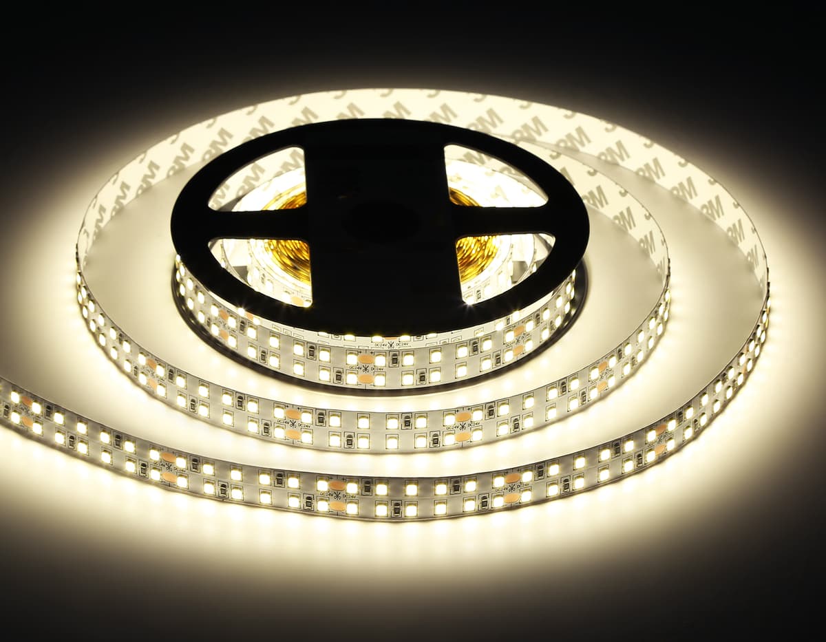 Светодиодная лента двухрядная Ambrella Light GS3702 2835 240Led /24W m/ 24V IP20 4500K 5m GS3702 2835 240Led /24W m/ 24V IP20 4500K/ 5000*14*1.2mm (2 конт.) Ambrella Light 17