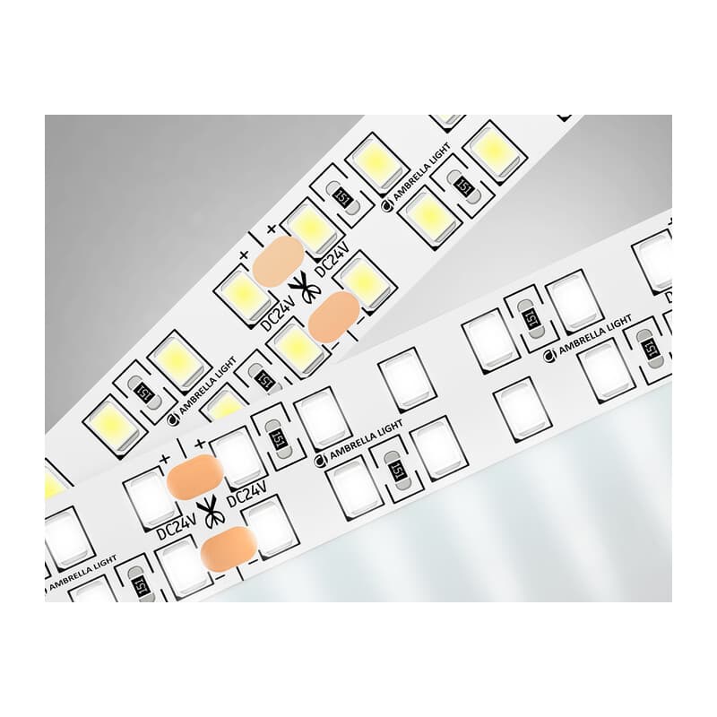Светодиодная лента двухрядная Ambrella Light GS3702 2835 240Led /24W m/ 24V IP20 4500K 5m GS3702 2835 240Led /24W m/ 24V IP20 4500K/ 5000*14*1.2mm (2 конт.) Ambrella Light 9