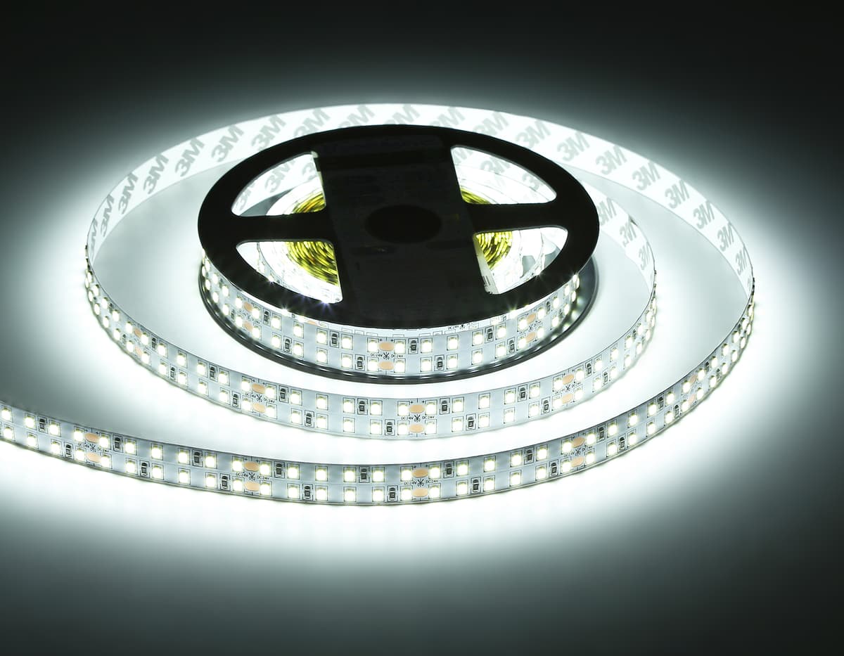 Светодиодная лента двухрядная Ambrella Light GS3703 2835 240Led /24W m/ 24V IP20 6500K 5m GS3703 2835 240Led /24W m/ 24V IP20 6500K/ 5000*14*1.2mm (2 конт.) Ambrella Light 17
