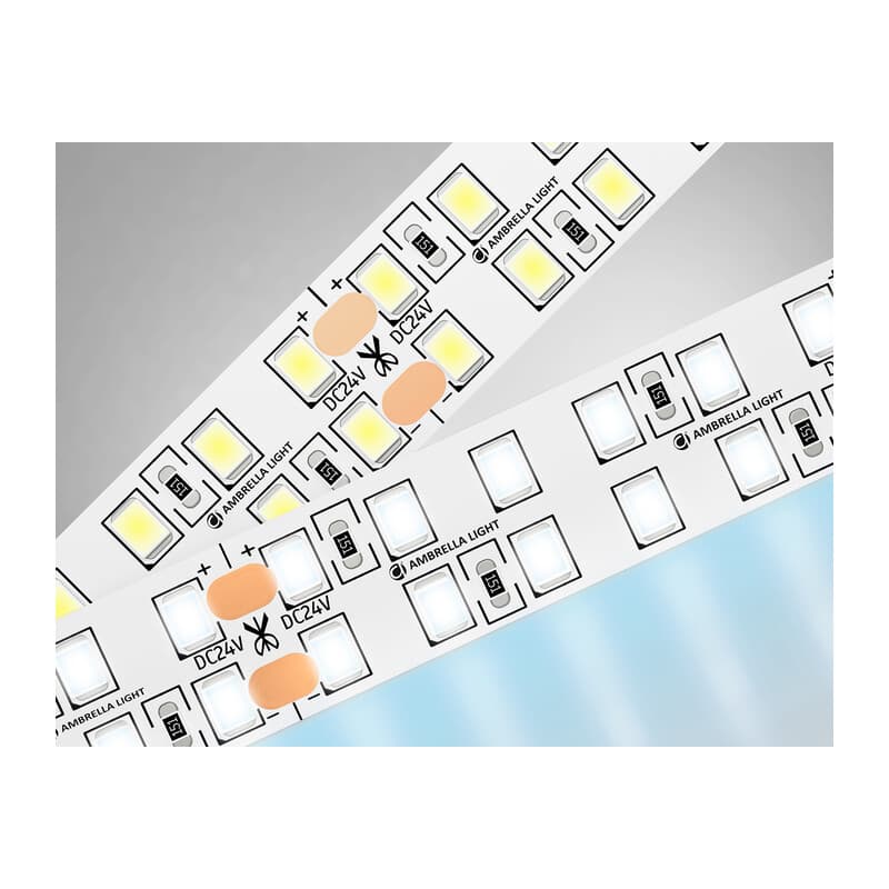 Светодиодная лента двухрядная Ambrella Light GS3703 2835 240Led /24W m/ 24V IP20 6500K 5m GS3703 2835 240Led /24W m/ 24V IP20 6500K/ 5000*14*1.2mm (2 конт.) Ambrella Light 9
