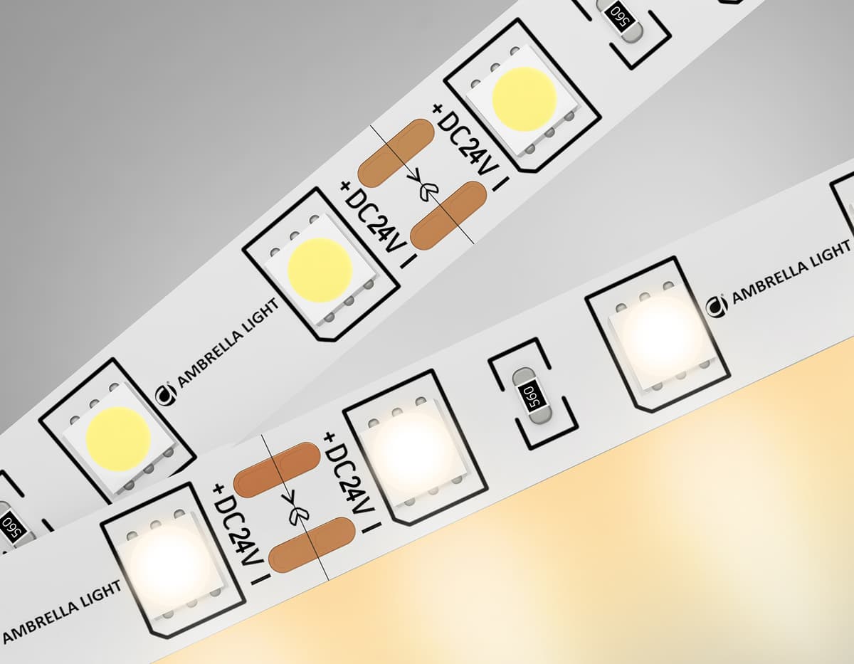 Светодиодная лента Ambrella Light GS4001 5050 60Led /14.4W m/ 24V IP20 3000K 5m GS4001 5050 60Led/ 14.4W m/ 24V IP20 3000K/ 5000*10*1.87mm (2 конт.) Ambrella Light 10