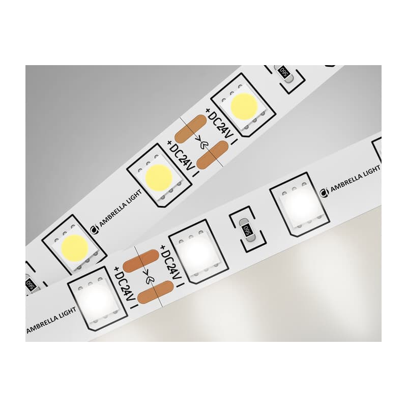 Светодиодная лента Ambrella Light GS4002 5050 60Led /14.4W m/ 24V IP20 4500K 5m GS4002 5050 60Led/ 14.4W m/ 24V IP20 4500K/ 5000*10*1.87mm (2 конт.) Ambrella Light 9