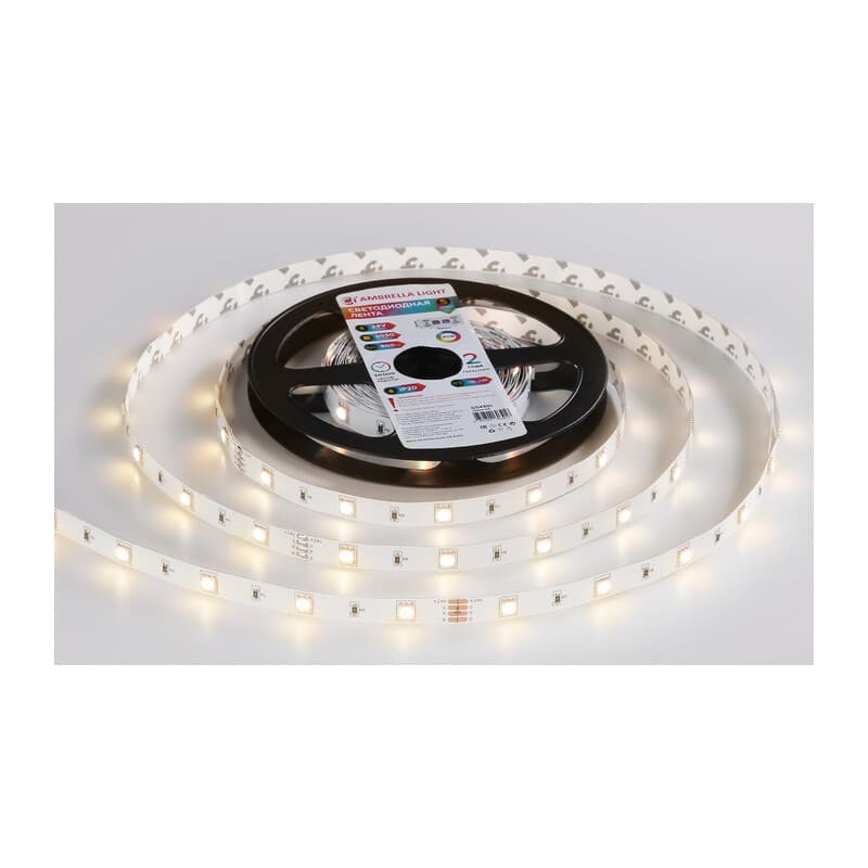 Светодиодная лента RGB Ambrella Light GS4301 5050 30Led /7.2W m/ 24V IP20 RGB 5m GS4301 5050 30Led/ 7.2W m/ 24V IP20 RGB/ 5000*10*1.87mm (4 конт.) Ambrella Light 11