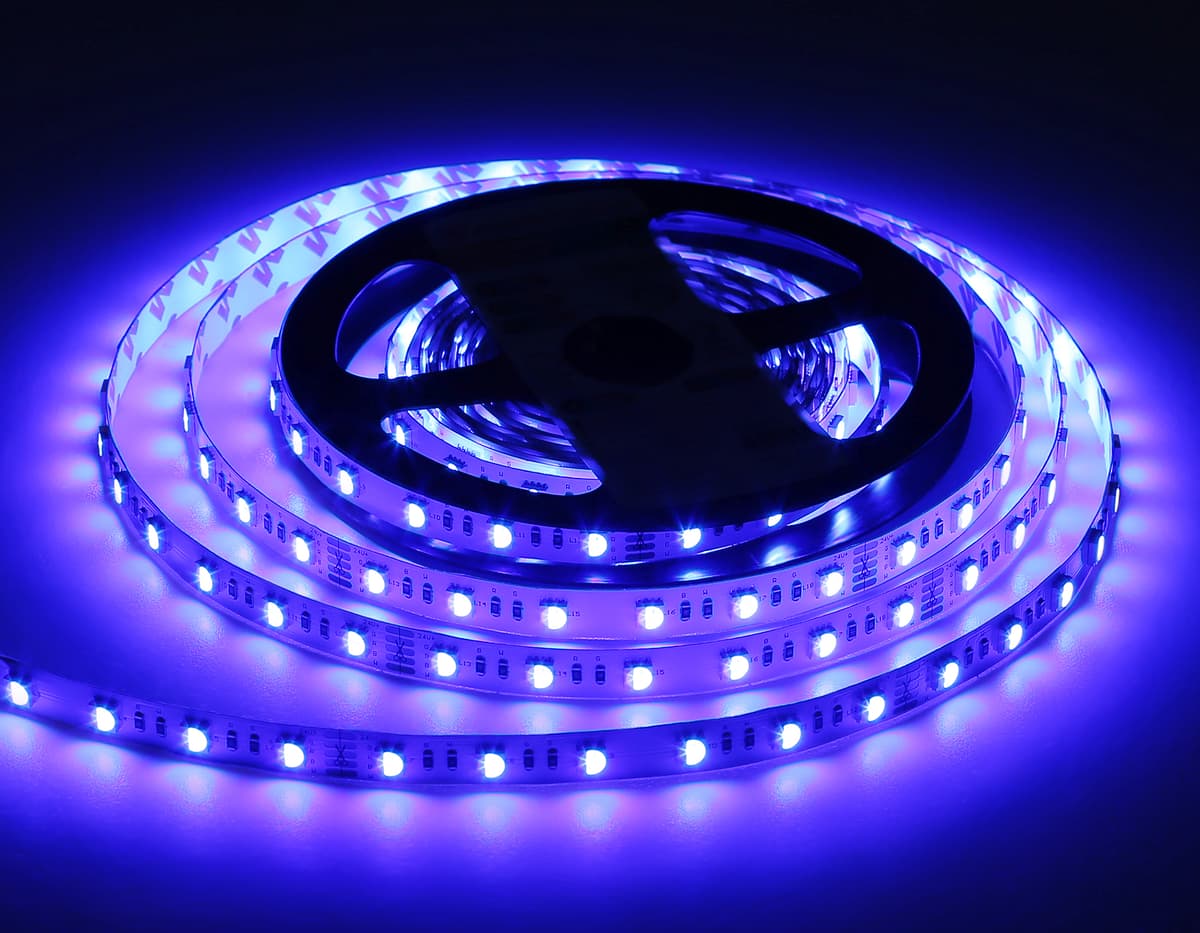 Светодиодная лента RGB с теплым белым светом GS4401 5050 60Led /10W m/ 24V IP20 RGBW+3000K 5m GS4401 5050 60Led /10W m/ 24V IP20 RGBW+3000K/ 5000*10*1.87mm (5 конт.) Ambrella Light 19