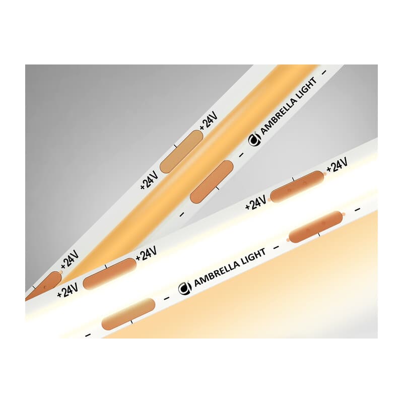 Светодиодная лента Ambrella Light GS4651 COB 320Led /10W m/ 24V IP20 3000K 5m GS4651 COB 320Led/ 10W m/ 24V IP20 3000K/ 5000*8*1.54mm (2 конт.) Ambrella Light 9