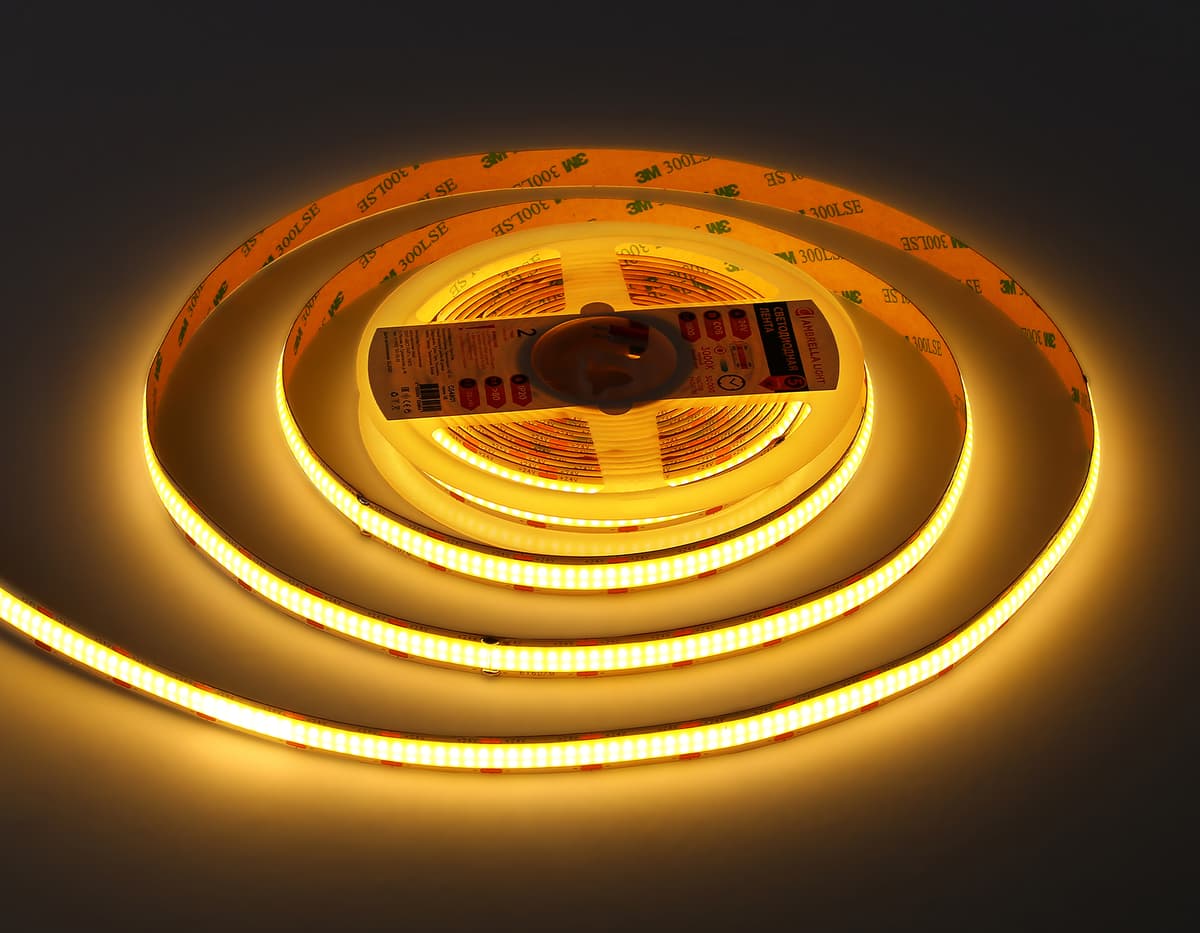 Светодиодная лента Ambrella Light GS4801 COB 616Led/19W m/ 24V IP20 3000K/ 5m*12mm*2mm (2 конт.) GS4801 COB 616Led/19W m/ 24V IP20 3000K/ 5m*12mm*2mm (2 конт.) Ambrella Light 10