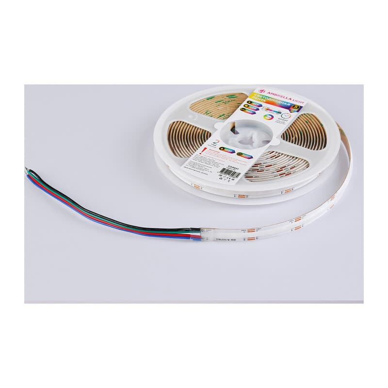 Светодиодная лента Ambrella Light GS4951 COB 576Led/ 14W m/ 24V IP20 RGB/ 5m*10mm*3mm (4 конт.) GS4951 COB 576Led/ 14W m/ 24V IP20 RGB/ 5m*10mm*3mm (4 конт.) Ambrella Light 10