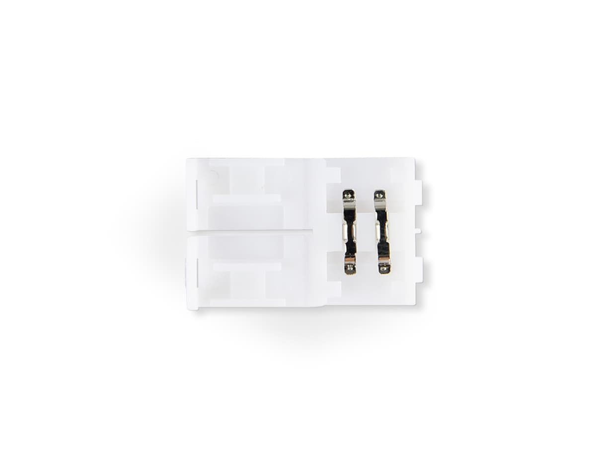 Соединитель прямой для светодиодной ленты 2835 12/24V (2 конт.) GS6001 (10шт) GS6001 Cоединитель прямой 2835 12/24V (2 конт.) (10шт) Ambrella Light 5