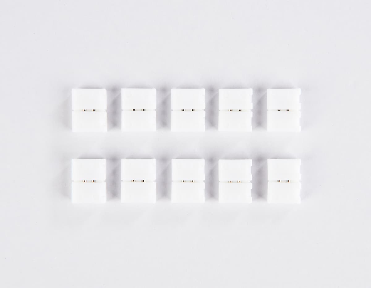 Соединитель прямой для светодиодной ленты 2835 12/24V (2 конт.) GS6001 (10шт) GS6001 Cоединитель прямой 2835 12/24V (2 конт.) (10шт) Ambrella Light 8