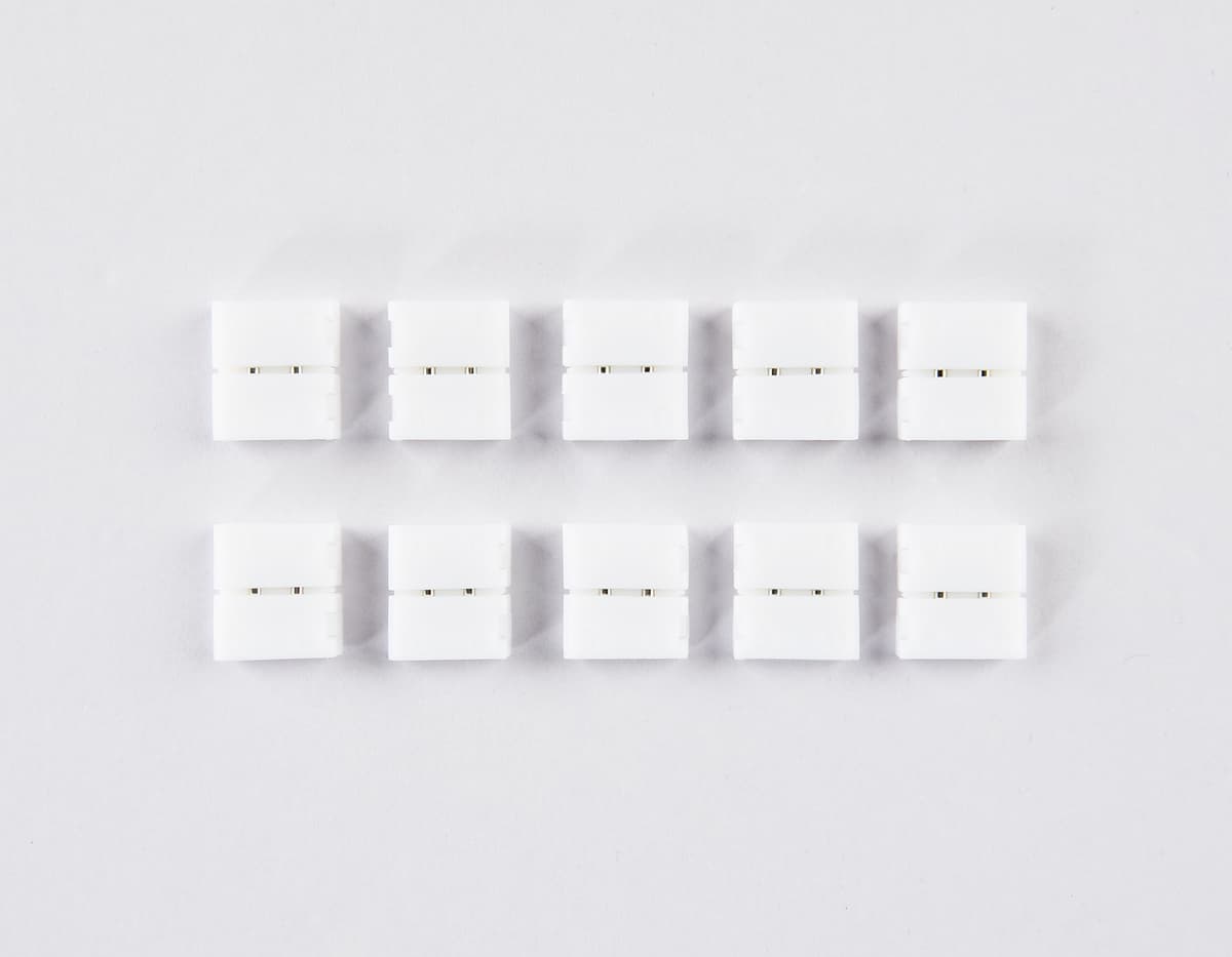 Соединитель прямой для светодиодной ленты 5050 12/24V (2 конт.) GS6051 (10шт) GS6051 Cоединитель прямой 5050 12/24V (2 конт.) (10шт) Ambrella Light 8