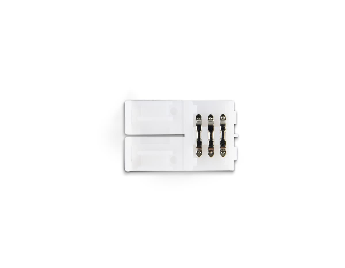 Соединитель прямой для светодиодной ленты 2835 12/24V (3 конт.) GS6101 (10шт) GS6101 Соединитель прямой 2835 12/24V (3 конт.) (10шт) Ambrella Light 5