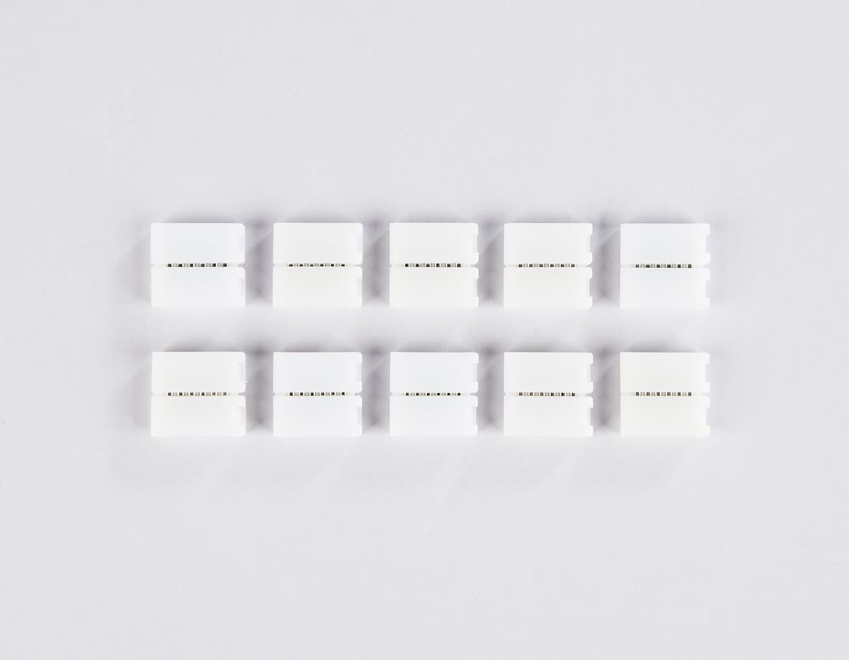 Соединитель прямой для светодиодной ленты 5050 12/24V (6 конт.) GS6301 (10шт) GS6301 Соединитель прямой 5050 12/24V (6 конт.) (10шт) Ambrella Light 8