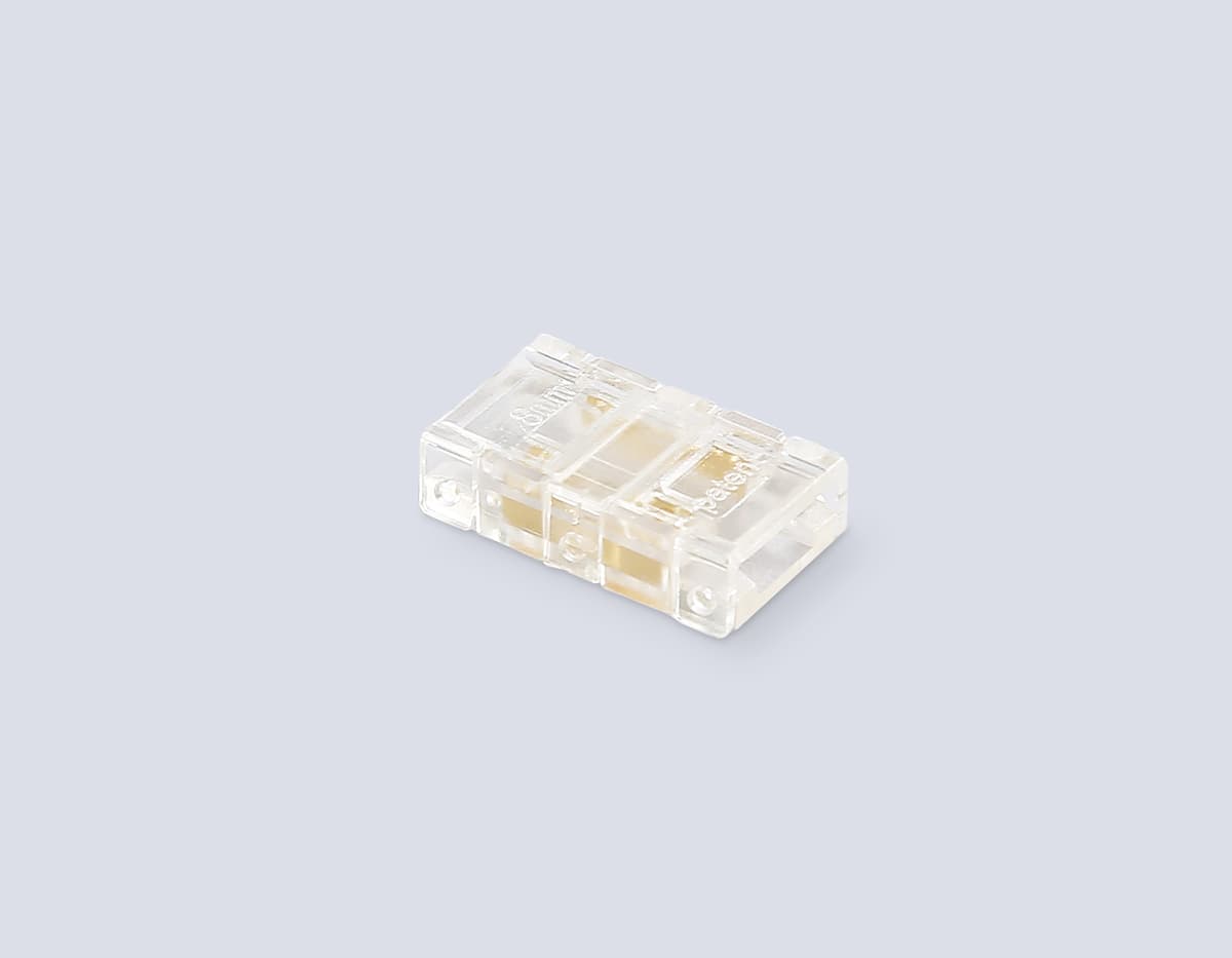Соединитель прямой COB CCT 12/24V для лент 8mm GS6366 (3 конт.) (10шт. в комплекте) GS6366 Соединитель прямой COB CCT 12/24V для лент 8mm (3 конт.) (10шт) Ambrella Light 6