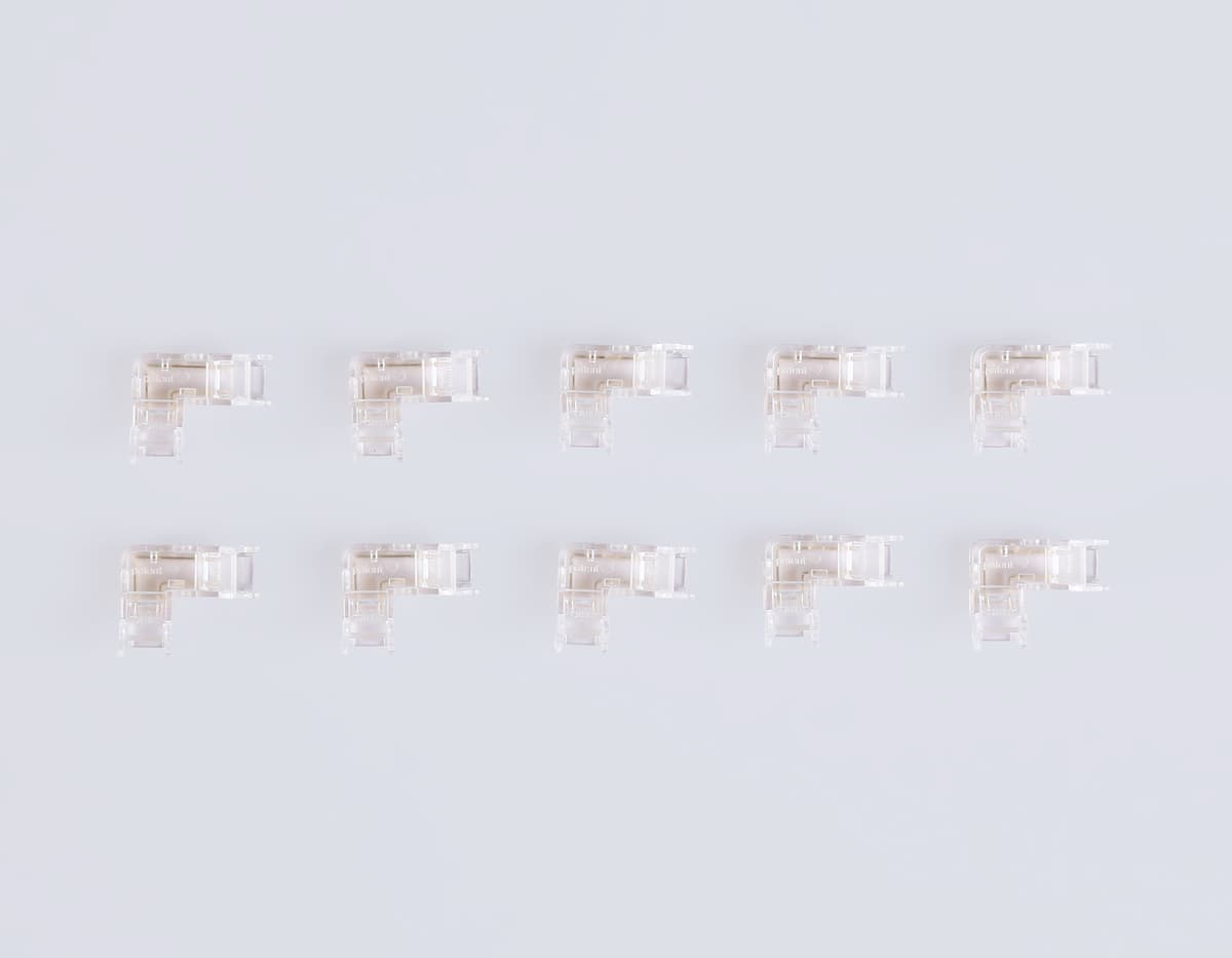 Соединитель угловой COB 12/24V для лент 5mm GS6841 (2 конт.) (10шт. в комплекте) GS6841 Соединитель угловой COB 12/24V для лент 5mm (2 конт.) (10шт) Ambrella Light 7