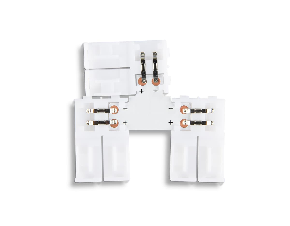 Соединитель T для светодиодной ленты 2835 12/24V (2 конт.) GS6901 (5шт) GS6901 Соединитель T 2835 12/24V (2 конт.) (5шт) Ambrella Light 5