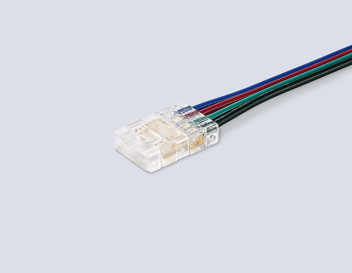 Соединитель гибкий односторонний COB RGB 12/24V для лент 10mm GS7411 (4 конт.) (5шт. в комплекте) GS7411 Соединитель гибкий односторонний COB RGB 12/24V для лент 10mm (4 конт.) (5шт) Ambrella Light 6