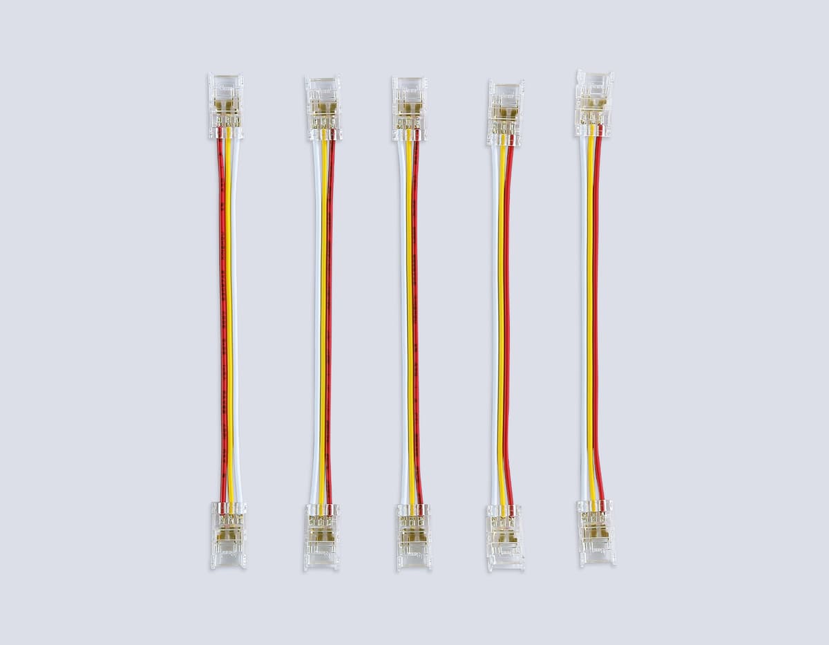 Соединитель гибкий двухсторонний COB CCT 12/24V для лент 8mm GS7911 (3 конт.) (5шт. в комплекте) GS7911 Соединитель гибкий двухсторонний COB CCT 12/24V для лент 8mm (3 конт.) (5шт) Ambrella Light 7
