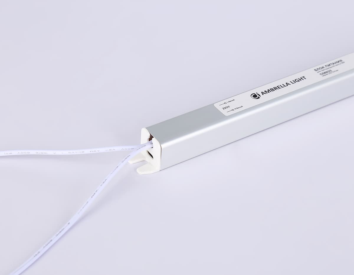 Блок питания ультратонкий для светодиодной ленты 12V 36W 3A IP20 185-260V 282*18*18 GS8603 GS8603 блок питания 12V 36W 3A IP20 185-260V 282*18*18 Ambrella Light 6