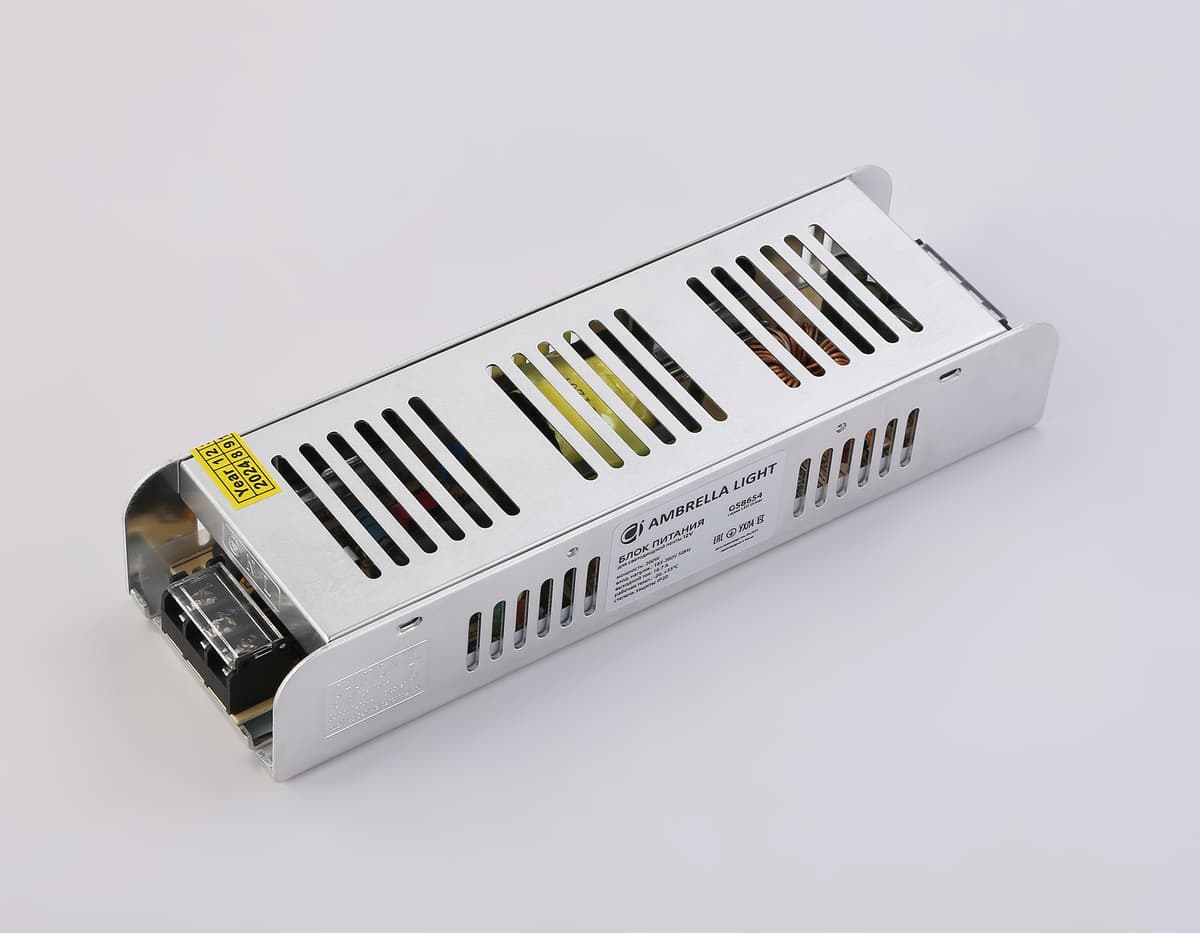 Блок питания с EMC для светодиодной ленты 12V 200W 16,7A IP20 185-260V 223*67*40 GS8654 GS8654 блок питания 12V 200W 16.7A IP20 185-260V EMC 223*67*40 Ambrella Light 9