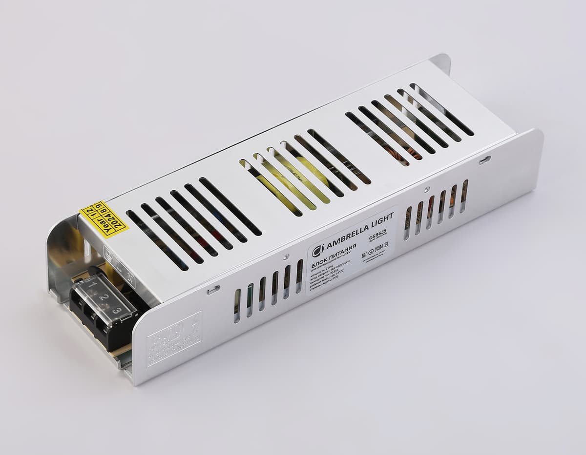 Блок питания с EMC для светодиодной ленты 12V 250W 20,8A IP20 185-260V 223*67*40 GS8655 GS8655 блок питания 12V 250W 20.8A IP20 185-260V EMC 223*67*40 Ambrella Light 10