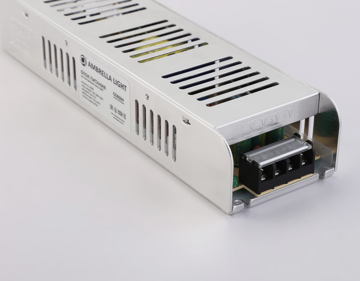 Блок питания с EMC для светодиодной ленты 24V 200W 8,3A IP20 185-260V 223*67*40 GS8684 GS8684 блок питания 24V 200W 8.3A IP20 185-260V EMC 223*67*40 Ambrella Light 8