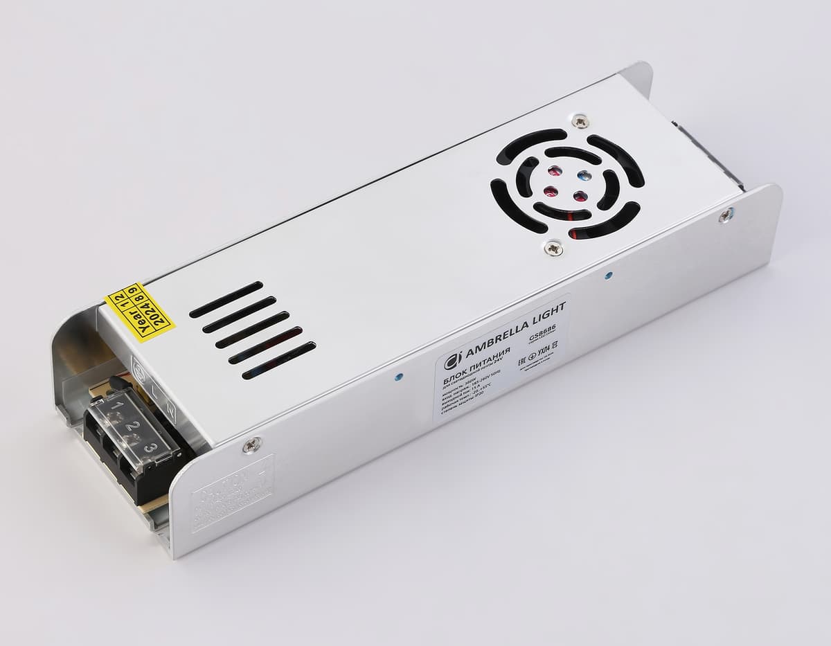 Блок питания с EMC для светодиодной ленты 24V 360W 15A IP20 185-260V 223*67*40 GS8686 GS8686 блок питания 24V 360W 15A IP20 185-260V EMC 223*67*40 Ambrella Light 9