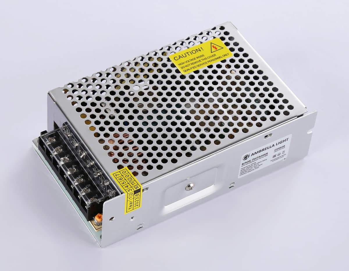 Блок питания для светодиодной ленты 24V 250W IP20 10.4A 90-260V 160*98*50 GS9608 GS9608 блок питания 24V 250W 10.4A IP20 90-260V 160*98*50 Ambrella Light 7