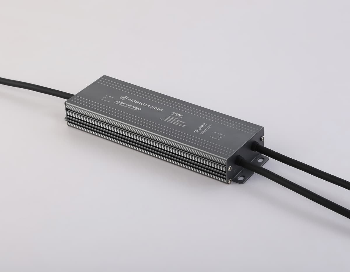 Блок питания для светодиодной ленты 12V 200W 16,7A IP67 185-260V 220*65*28 GS9865 GS9865 блок питания 12V 200W 16.7A IP67 185-260V 220*65*28 Ambrella Light 10