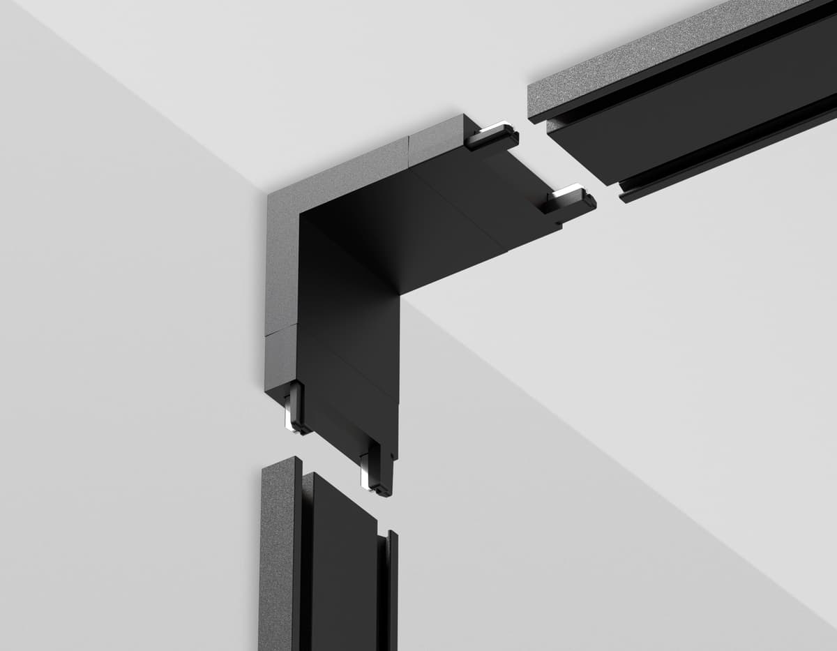 Коннектор угловой внутренний для накладного шинопровода Magnetic Ultra Slim 48V GV1104 BK черный коннектор угловой настенно-потолочный для накладного шинопровода IP20 48V 26*26*26 Ambrella Light 6