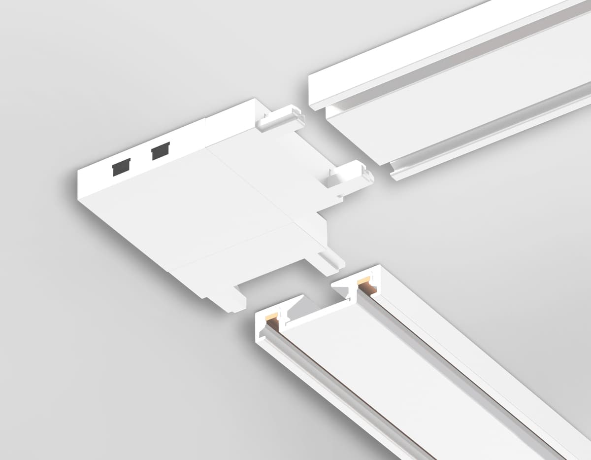 Коннектор угловой для накладного шинопровода Magnetic Ultra Slim 48V GV1113 WH белый угловой коннектор для накладного шинопровода 36*36*6 Ambrella Light 6