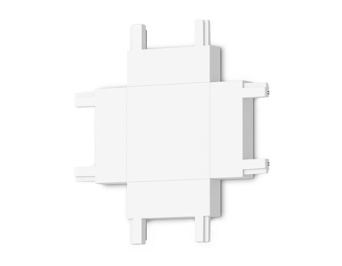 Коннектор X-образный для накладного шинопровода Magnetic Ultra Slim 48V GV1124 WH белый X-образный коннектор для накладного шинопровода 46*46*6 Ambrella Light 3
