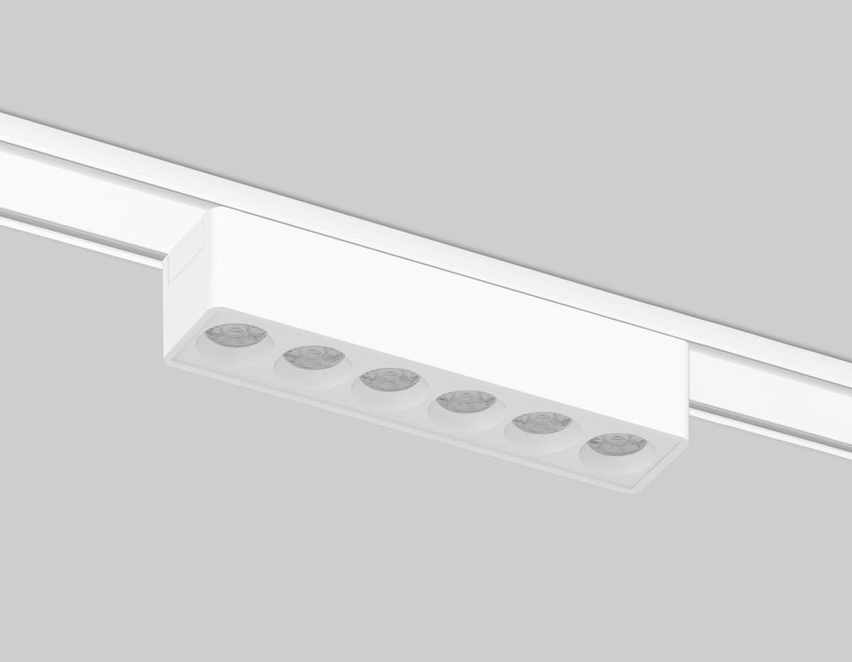 Светильник светодиодный трековый для шинопровода Magnetic Ultra Slim 48V GV1401 WH белый IP20 6W 4200K 48V 24° 122*26*24 Ambrella Light 6