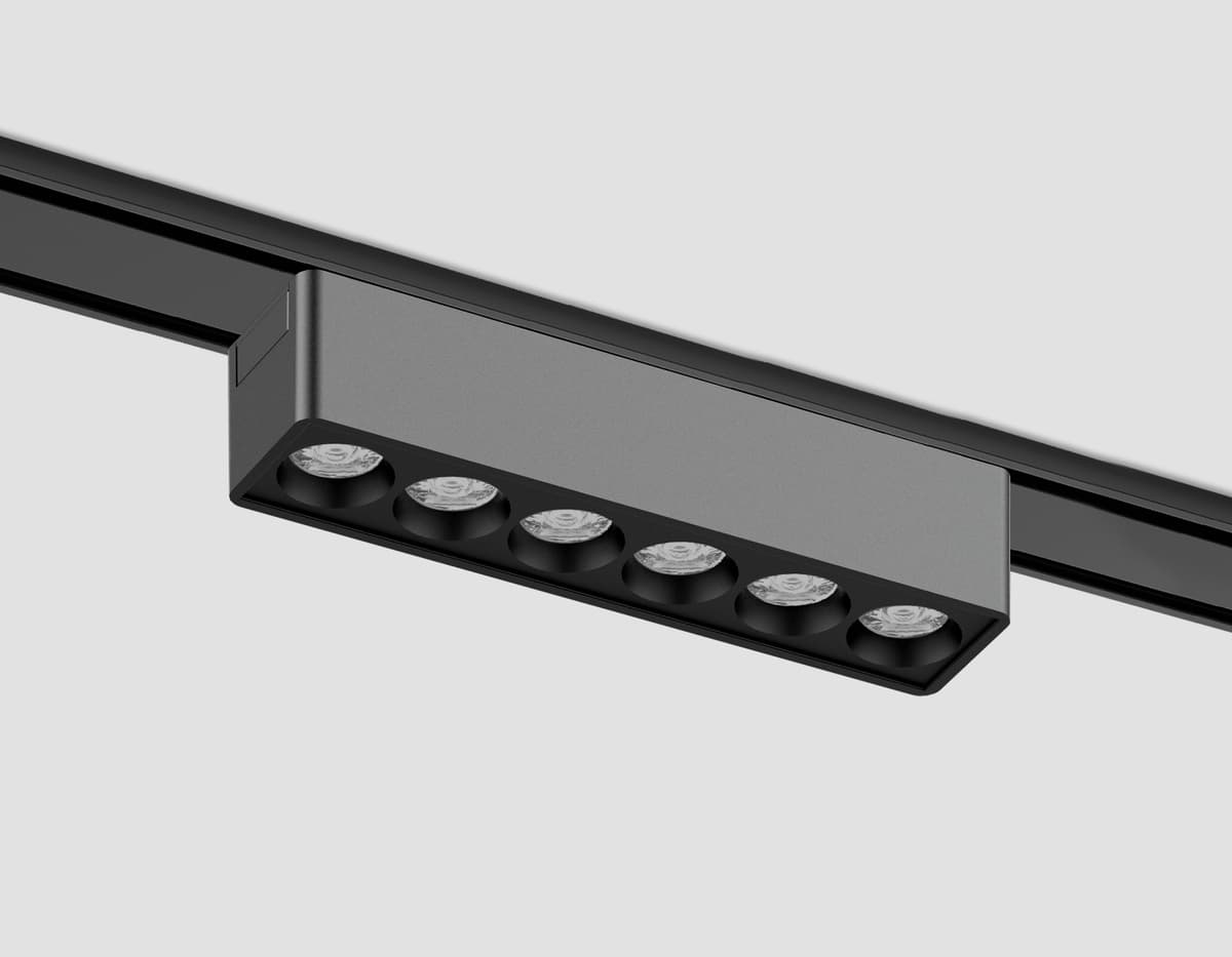 Светильник светодиодный трековый для шинопровода Magnetic Ultra Slim 48V GV1403 BK черный IP20 6W 4200K 48V 24° 122*26*24 Ambrella Light 6