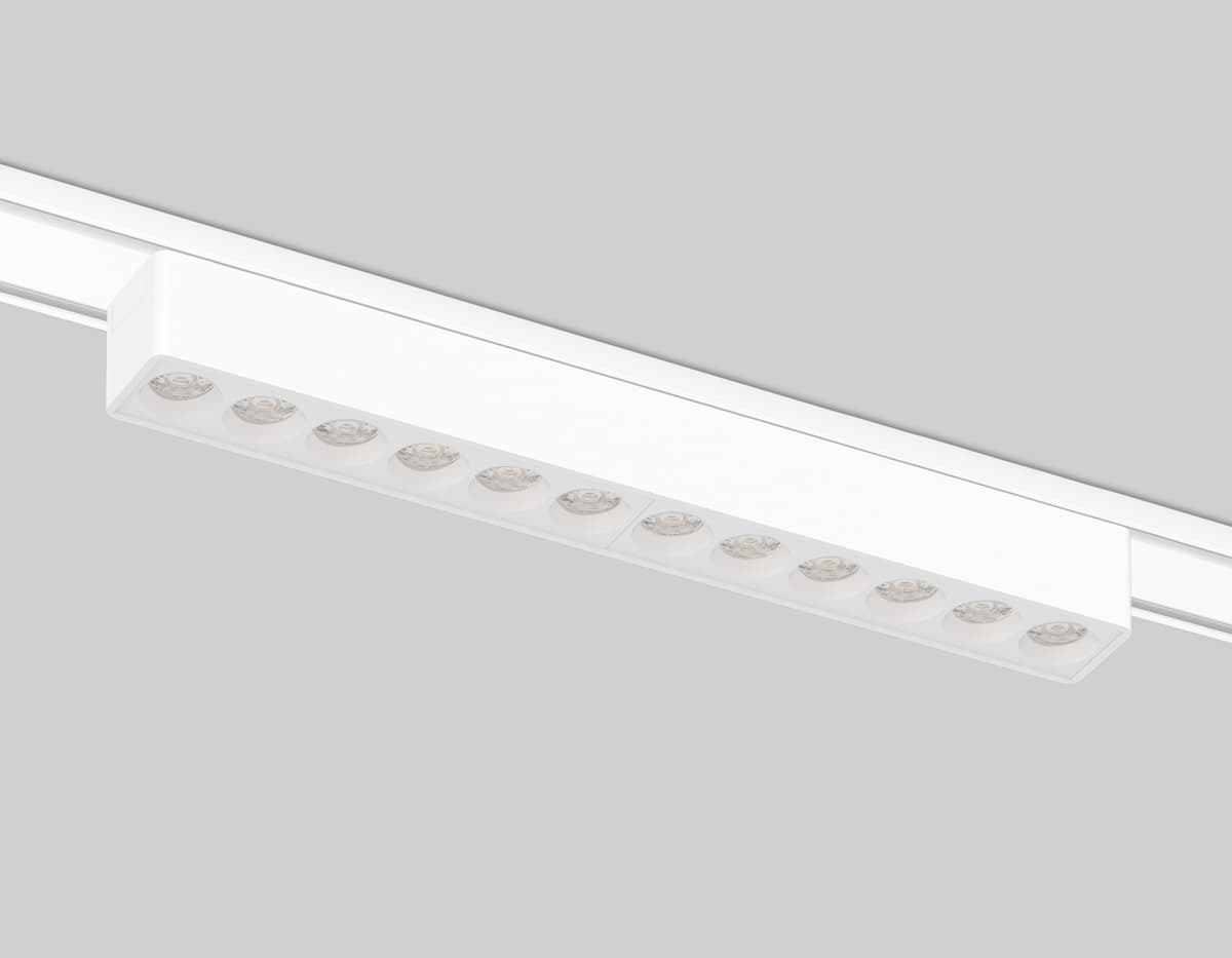 Светильник светодиодный трековый для шинопровода Magnetic Ultra Slim 48V GV1407 WH белый IP20 12W 4200K 48V 24° 230*26*24 Ambrella Light 6