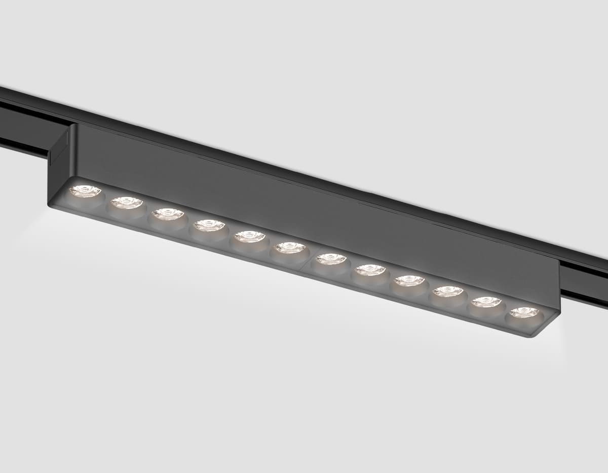 Светильник светодиодный трековый для шинопровода Magnetic Ultra Slim 48V GV1409 BK черный IP20 12W 4200K 48V 24° 230*26*24 Ambrella Light 5