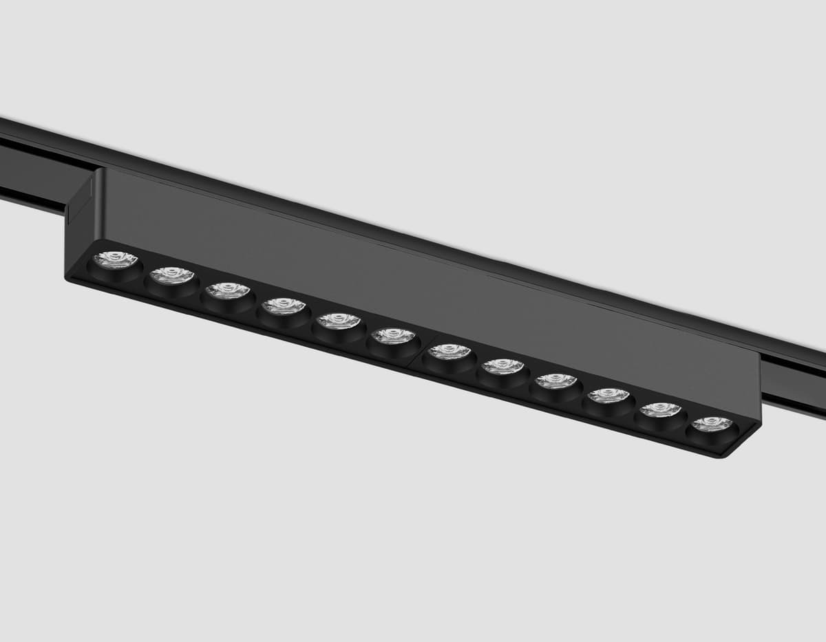 Светильник светодиодный трековый для шинопровода Magnetic Ultra Slim 48V GV1409 BK черный IP20 12W 4200K 48V 24° 230*26*24 Ambrella Light 6