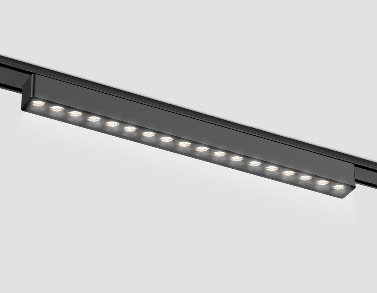Светильник светодиодный трековый для шинопровода Magnetic Ultra Slim 48V GV1416 BK черный IP20 18W 4200K 48V 24° 338*26*24 Ambrella Light 5